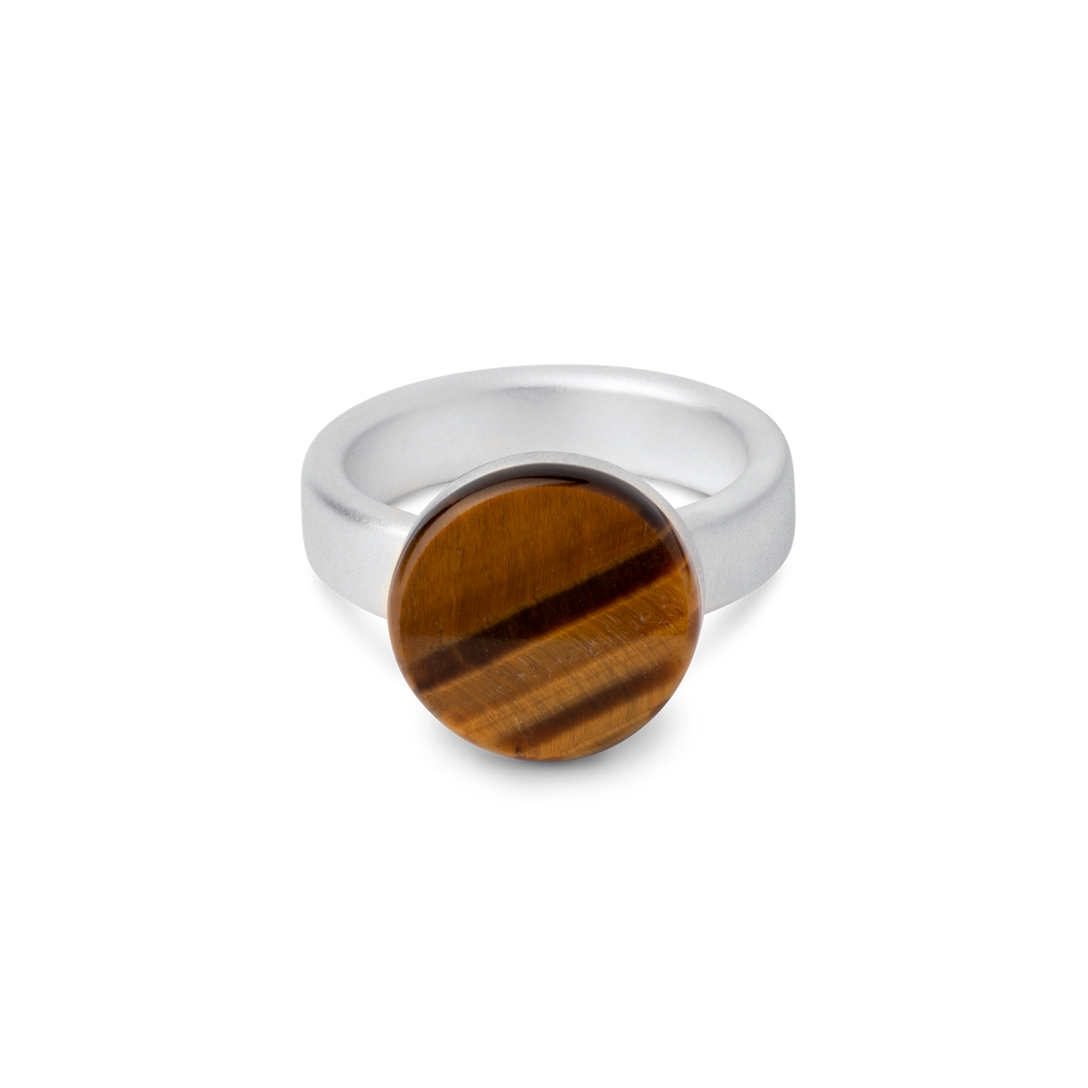 BAU ring in sterling silver, tiger's eye