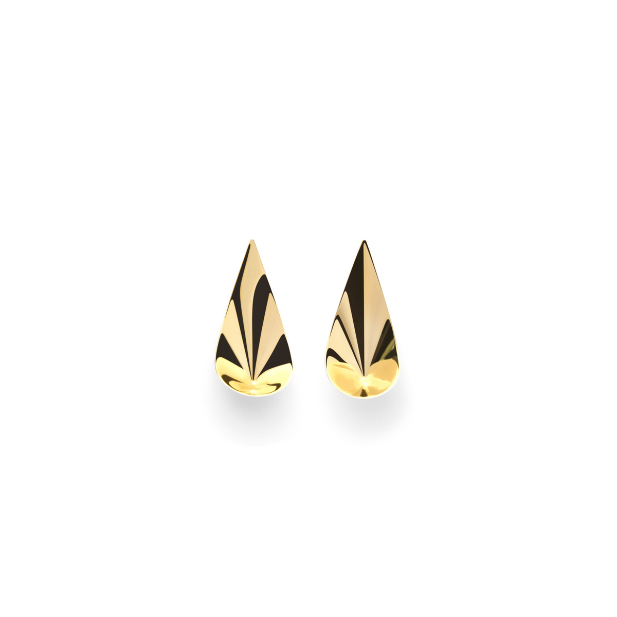 LEAF drop earrings in 18k yellow gold, M