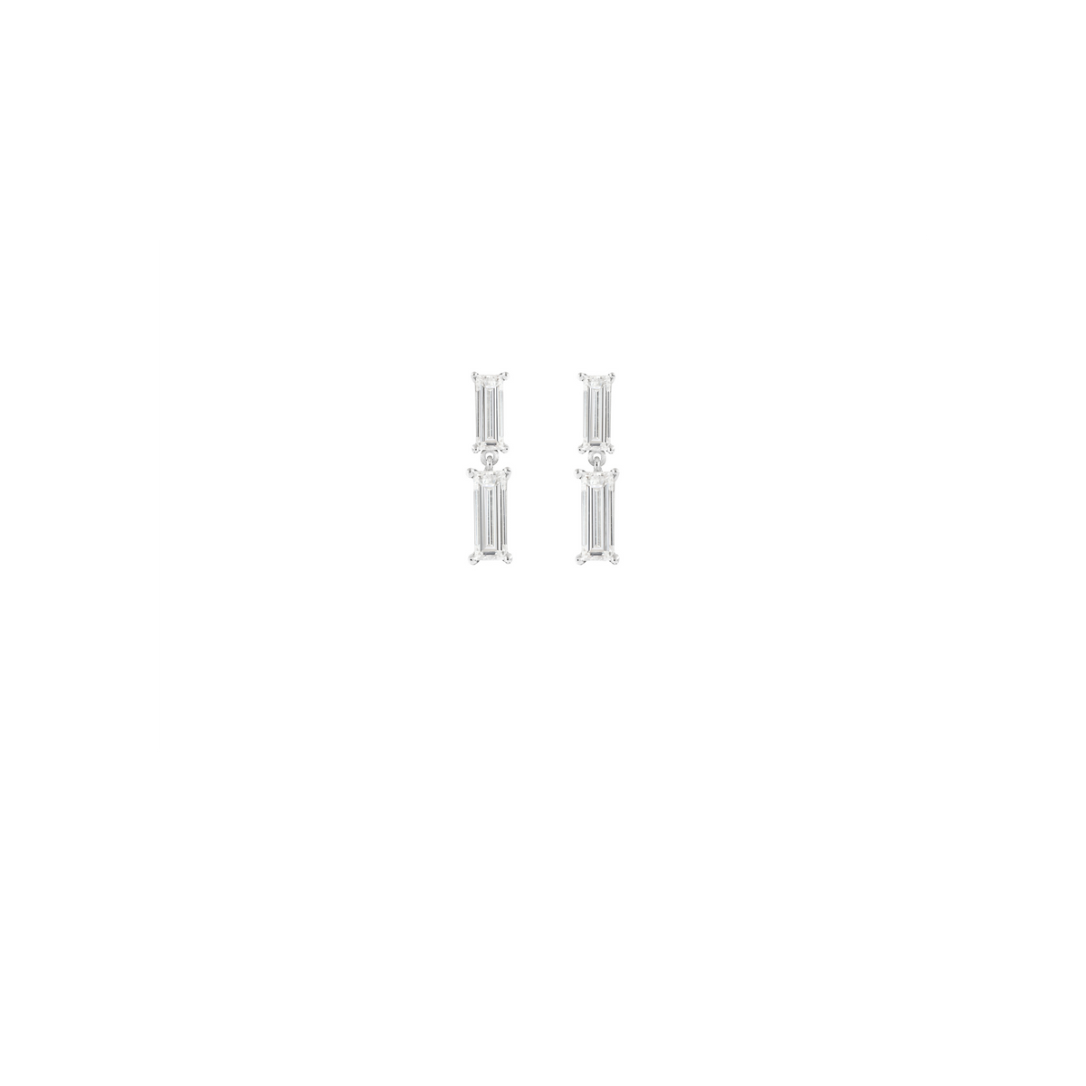 LIGHT/BEAM earrings in platinum 950, diamonds