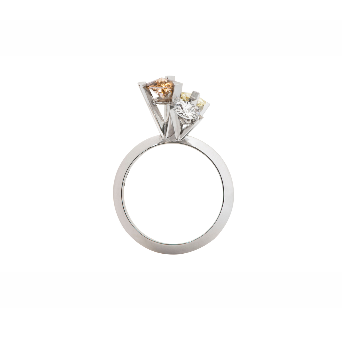 THIRD SPIRIT ring in 950 platinum, diamonds