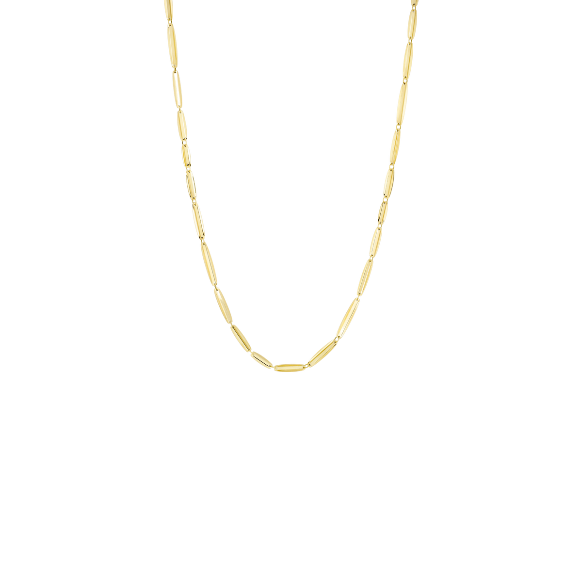 VIA necklace in 18k yellow gold, 90 cm (35.4 in), oval shape