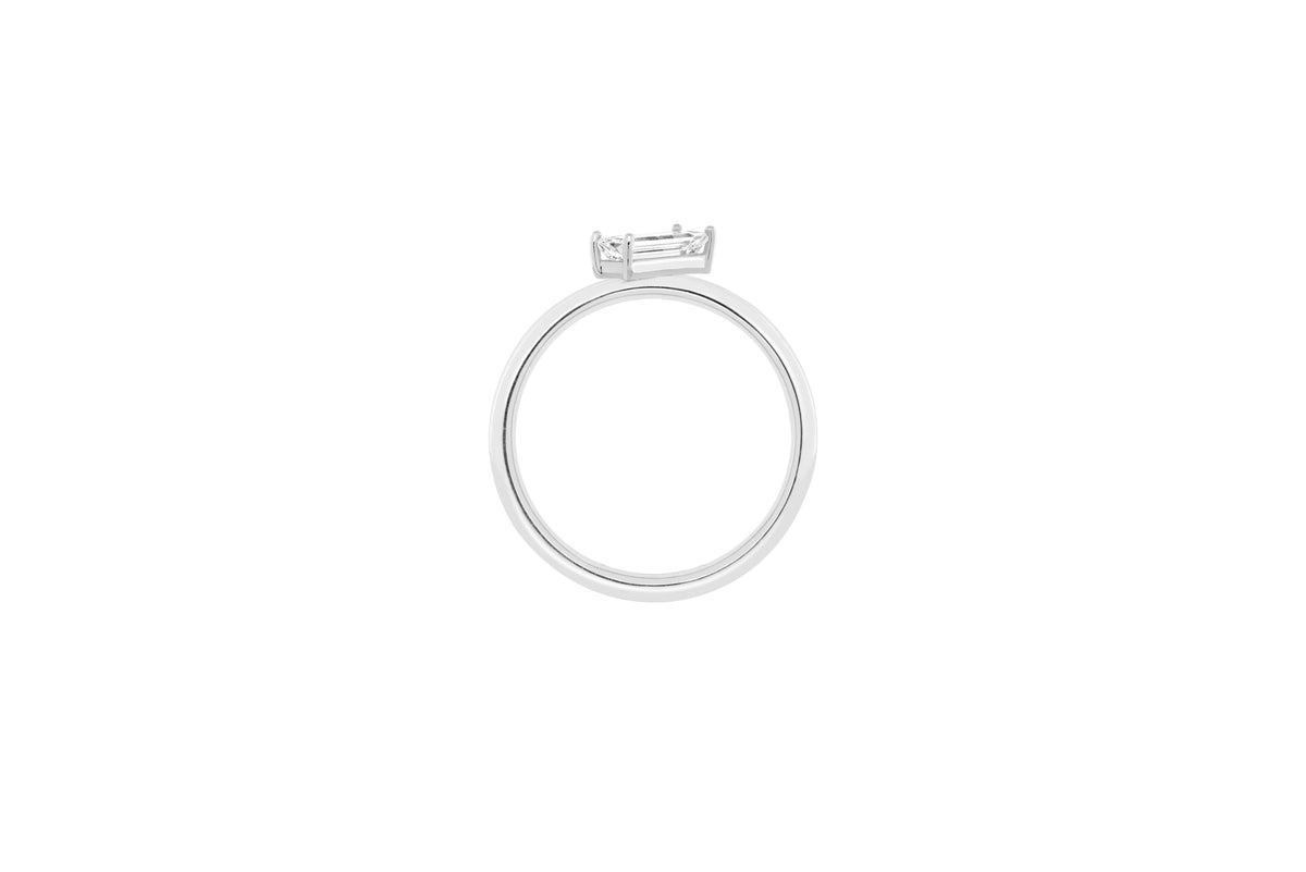 LIGHT/BEAM ring in platinum 950, diamond