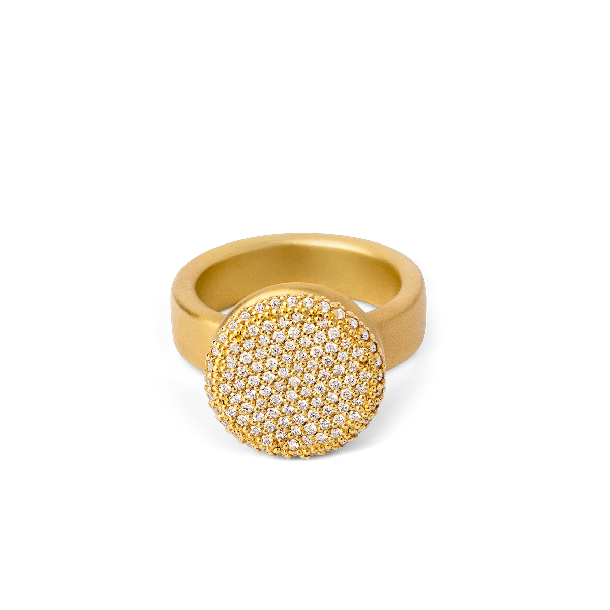 BAU ring in 18k yellow gold, diamonds