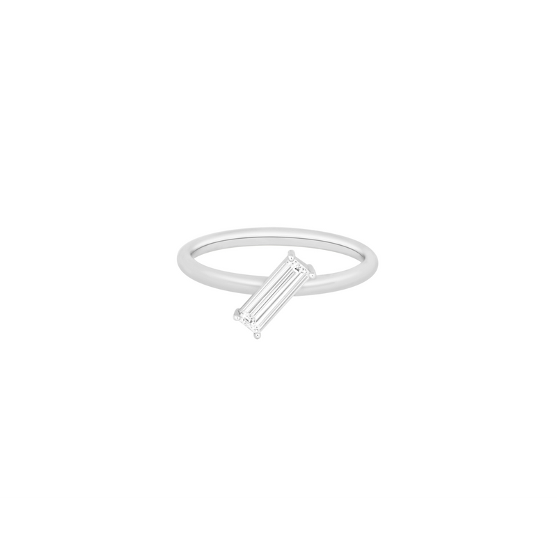 LIGHT/BEAM ring in platinum 950, diamond