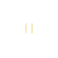 VIA earrings in 18k yellow gold, short, rectangle shape