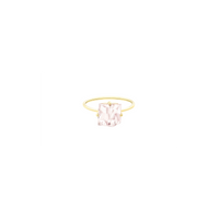 KLAR ring in 18k yellow gold, morganite
