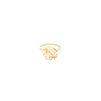 KLAR ring in 18k yellow gold, citrine