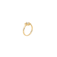 PURE ring in 18k yellow gold, diamond