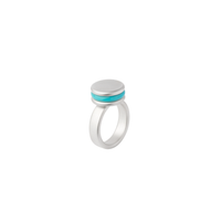 BAU ring in sterling silver, synthetic turquoise