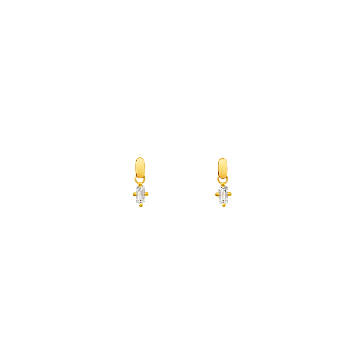 STADION earrings in 18k yellow gold, diamonds