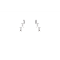 LIGHT/BEAM stud earrings in platinum 950, diamonds