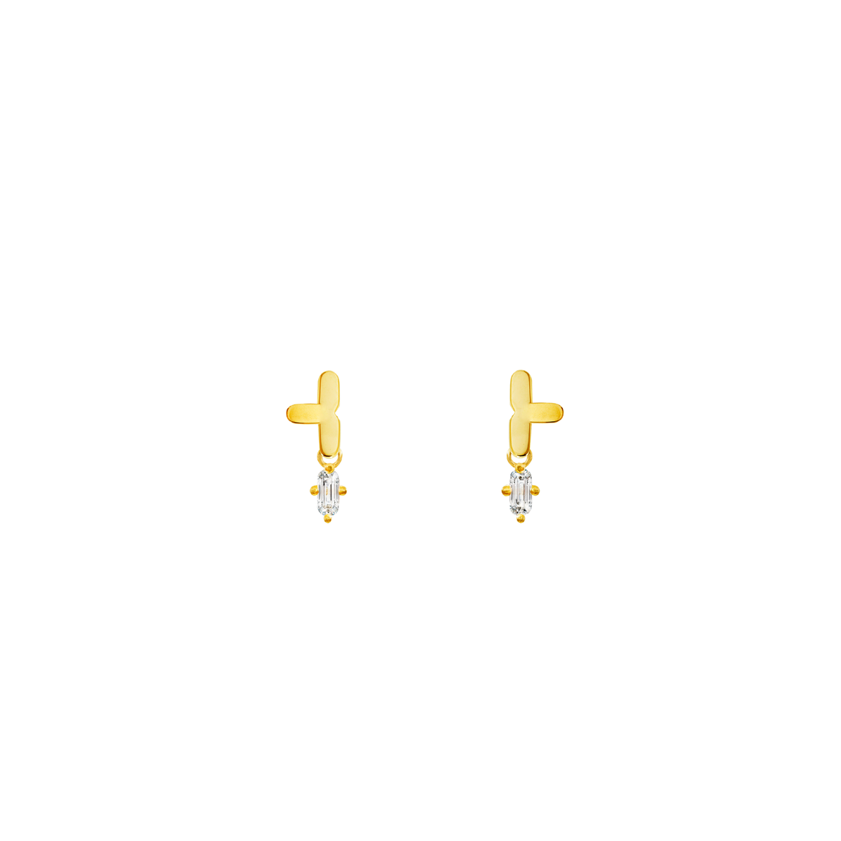 STADION earrings in 18k yellow gold, diamonds