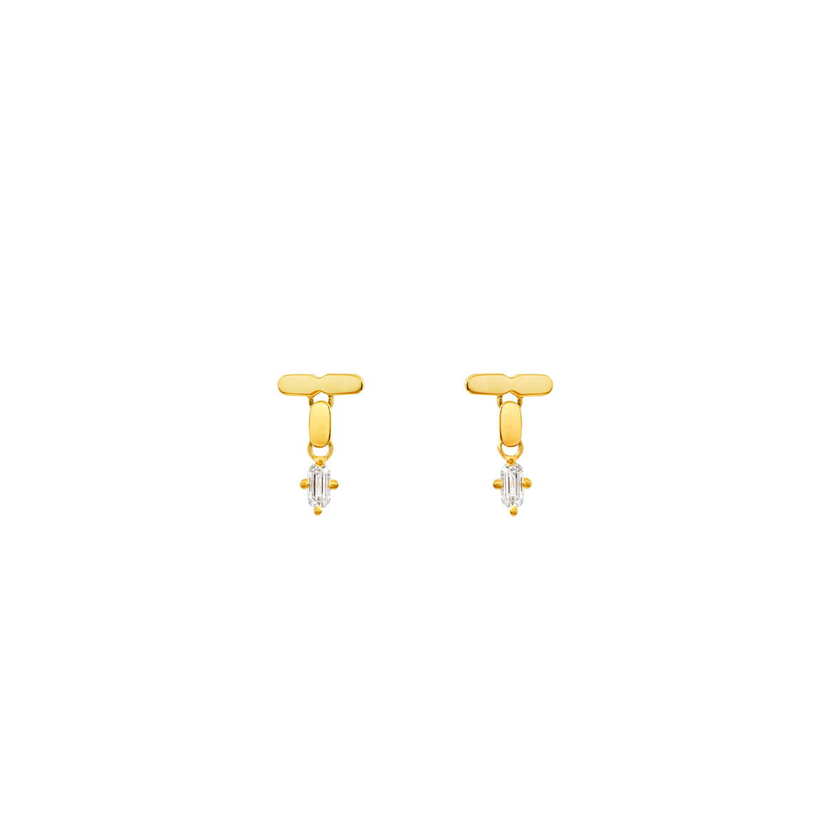 STADION earrings in 18k yellow gold, diamonds