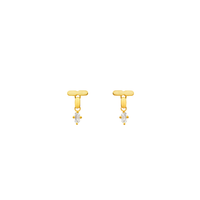 STADION earrings in 18k yellow gold, diamonds