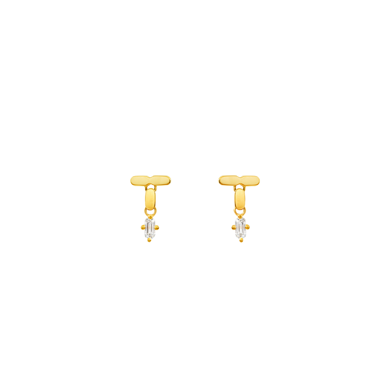 STADION earrings in 18k yellow gold, diamonds