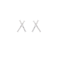 LIGHT/BEAM earrings in platinum 950, diamonds
