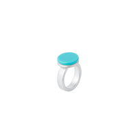 BAU ring in sterling silver, synthetic turquoise