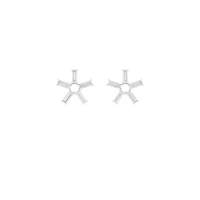 LIGHT/BEAM stud earrings in platinum 950, diamonds