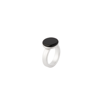 BAU ring in sterling silver, onyx