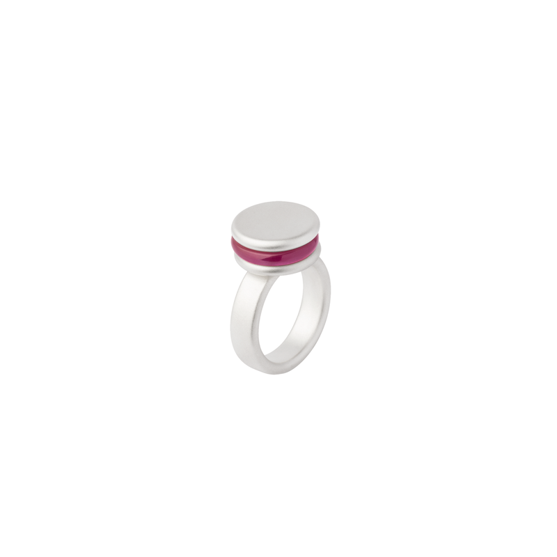 BAU ring in sterling silver, synthetic corundum