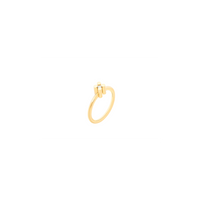 AUGUST ring in 18k yellow gold, diamond