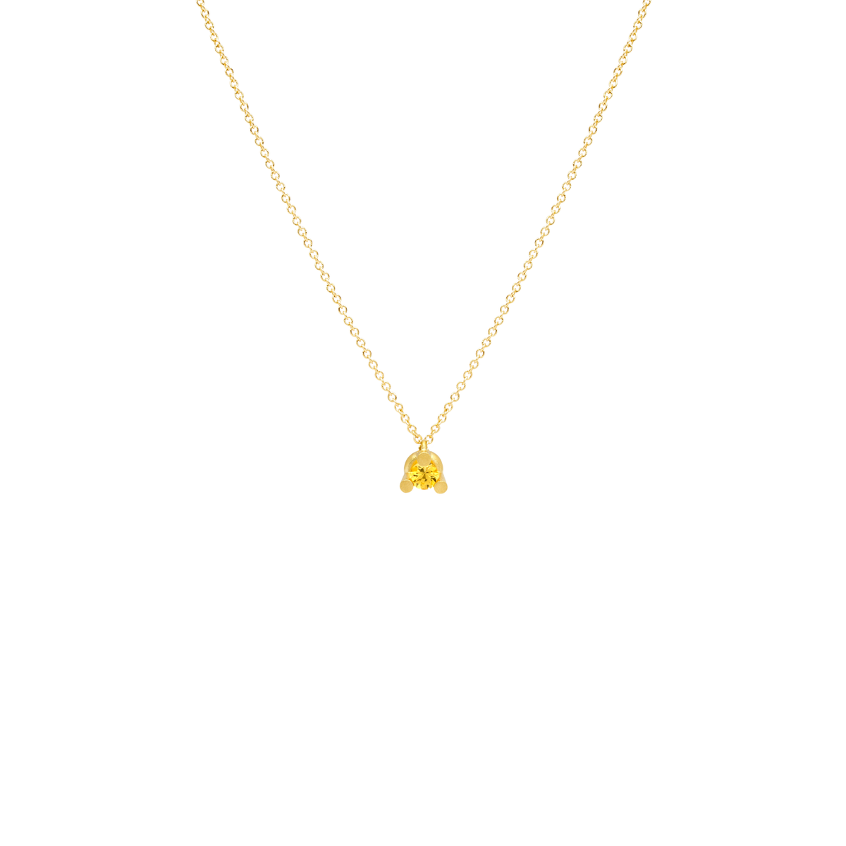 TRIN pendant in 18k yellow gold, sapphire
