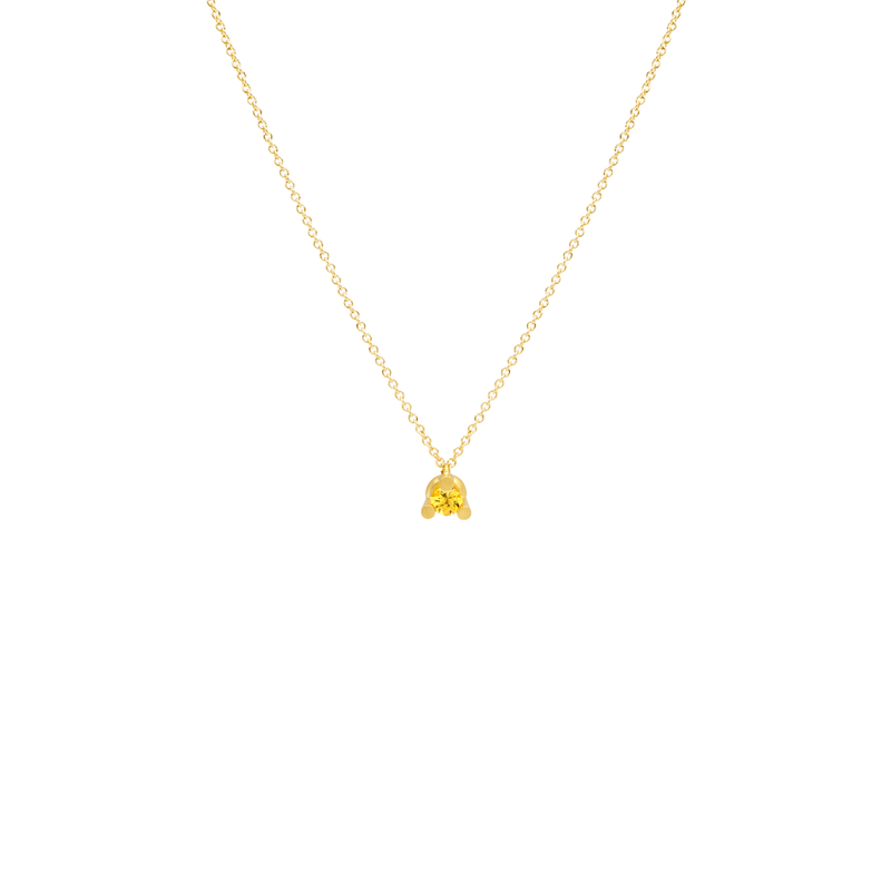 TRIN pendant in 18k yellow gold, sapphire