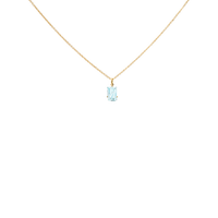 KLAR pendant in 18k yellow gold, aquamarine