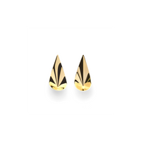 LEAF drop earrings in 18k yellow gold, M