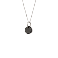 BAU pendant in sterling silver, onyx