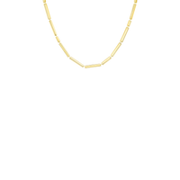 VIA necklace in 18k yellow gold, 45 cm (17.7 in), rectangle shape
