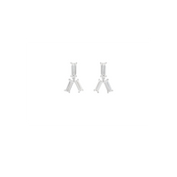 LIGHT/BEAM earrings in platinum 950, diamonds