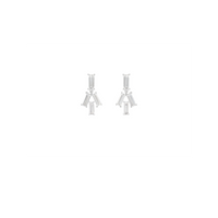 LIGHT/BEAM earrings in platinum 950, diamonds