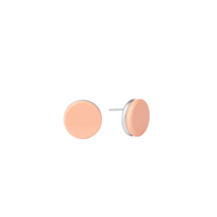 BAU earring in sterling silver, pink synthetic coral