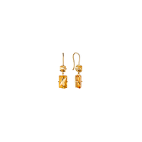 KLAR hook earrings in 18k yellow gold, citrines