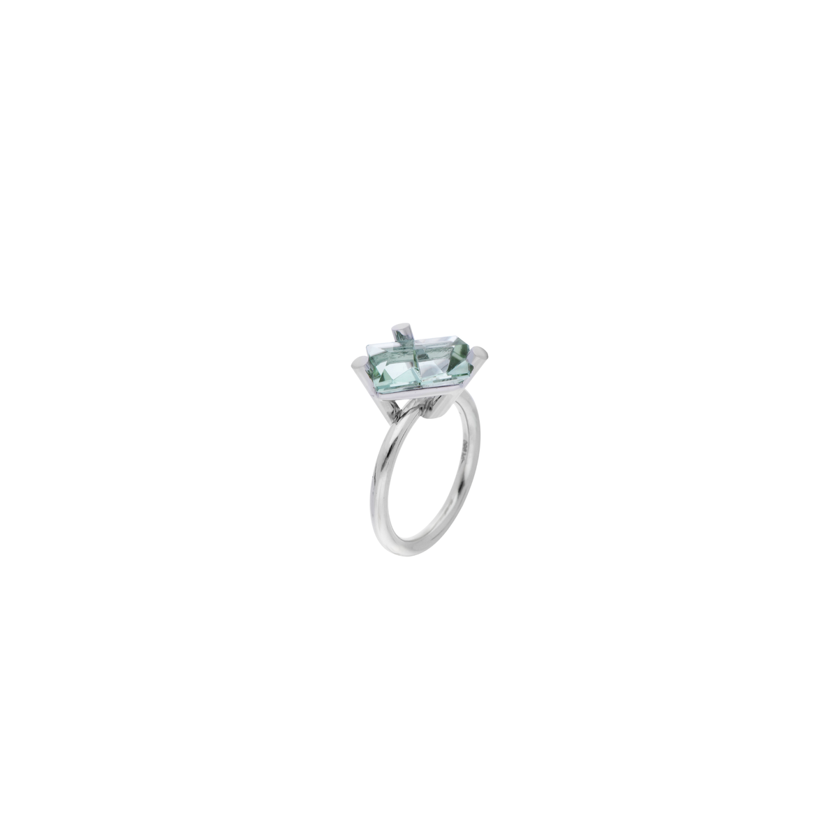 BLOCK ring in 950 platinum, turmaline