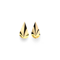 LEAF drop earrings in 18k yellow gold, L