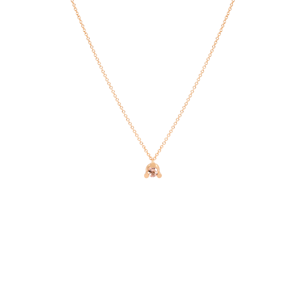 TRIN pendant in 18k rose gold, tourmaline
