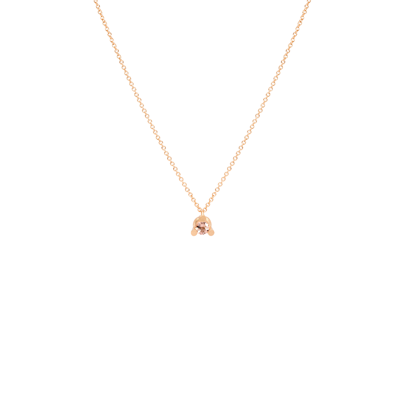 TRIN pendant in 18k rose gold, tourmaline