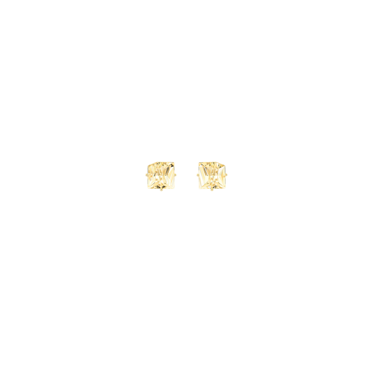 KLAR stud earrings in 18k yellow gold, golden beryls