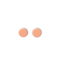 BAU earring in sterling silver, pink synthetic coral