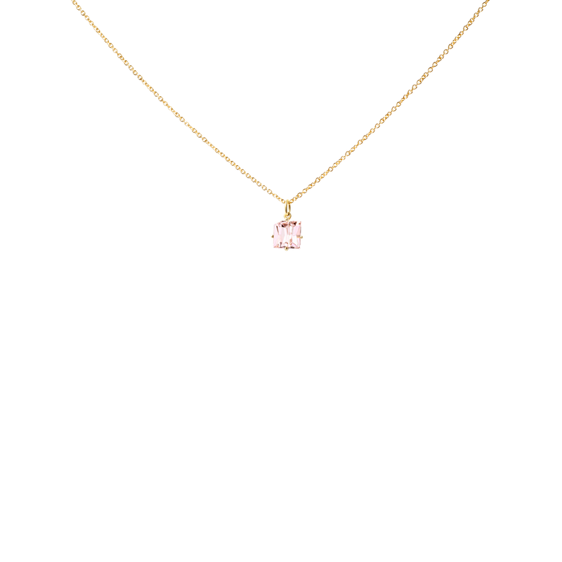 KLAR pendant in 18k yellow gold, morganite