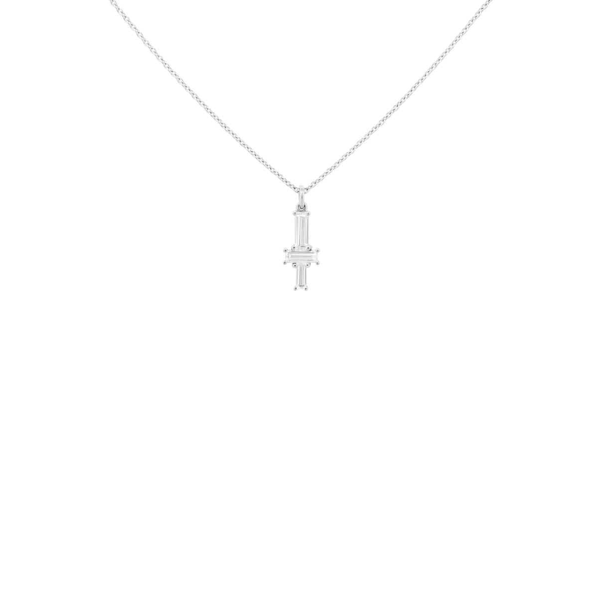 LIGHT/BEAM pendant in platinum 950, diamonds