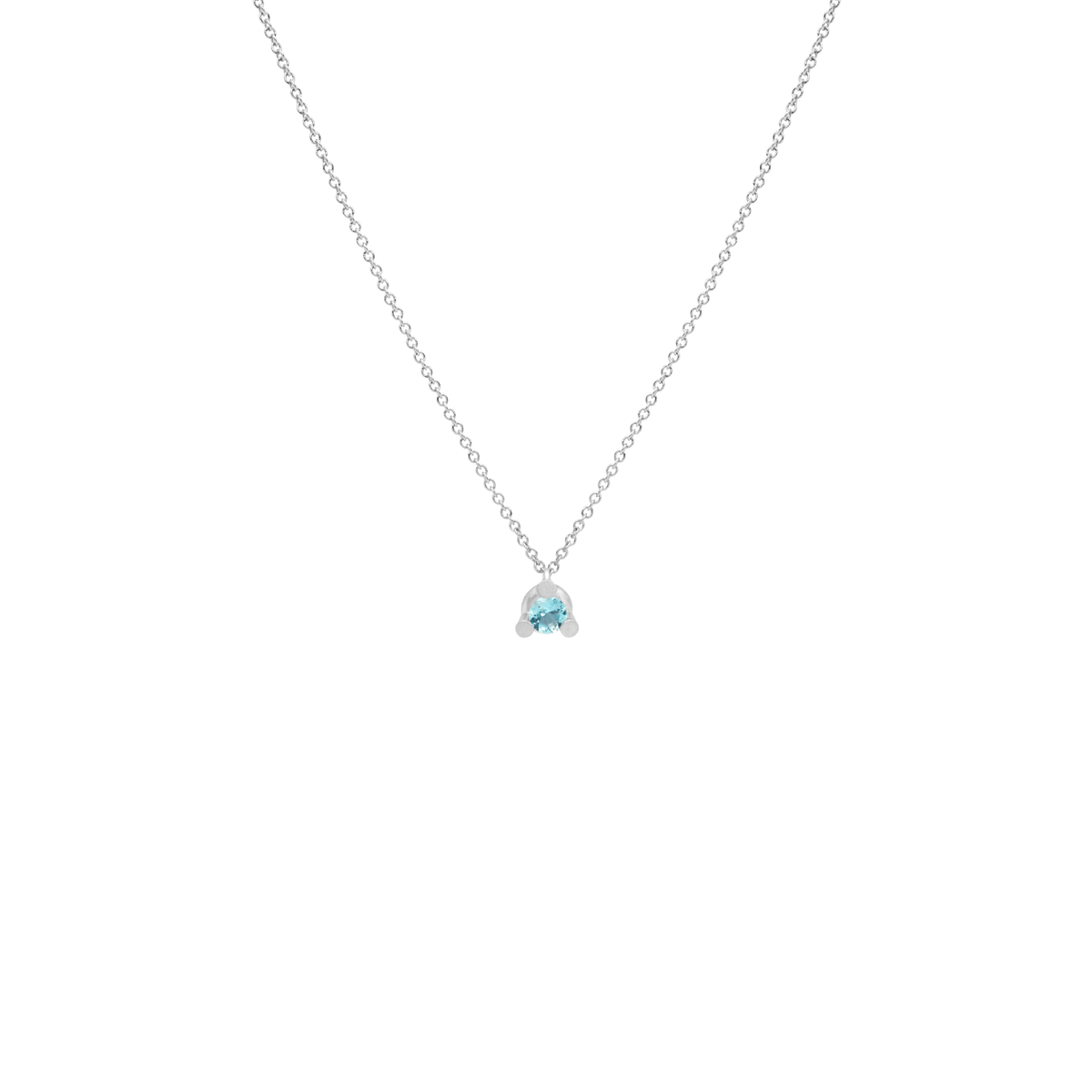 TRIN pendant in platinum 950, aquamarine
