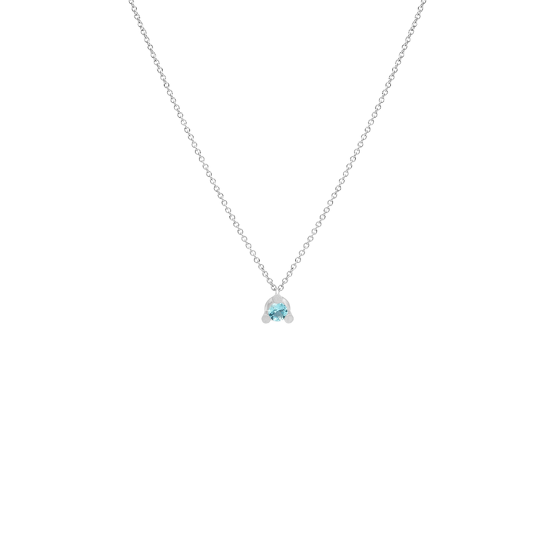 TRIN pendant in platinum 950, aquamarine