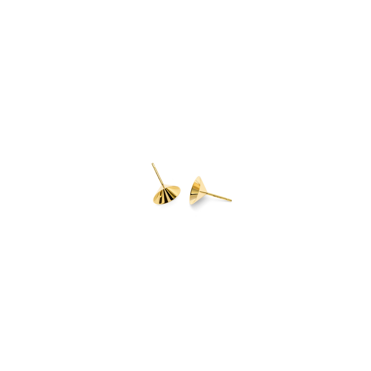 LEAF stud earrings in 18K yellow gold, S