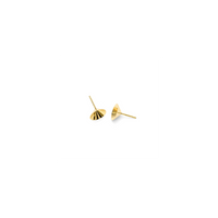 LEAF stud earrings in 18K yellow gold, S