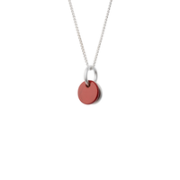 BAU pendant in sterling silver, red jasper