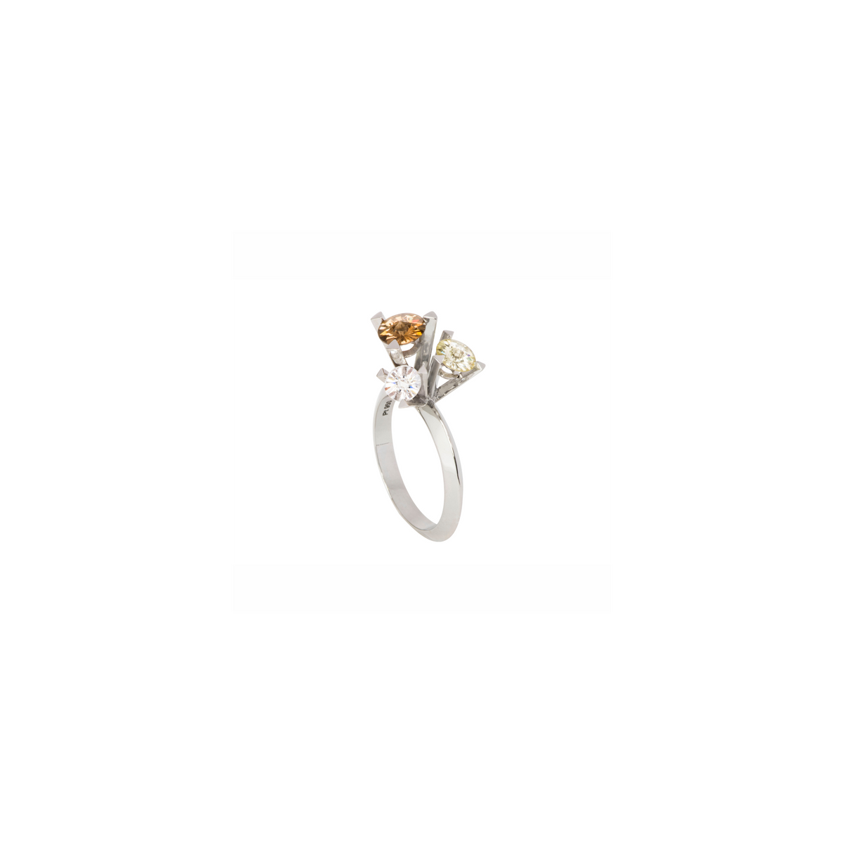 THIRD SPIRIT ring in 950 platinum, diamonds