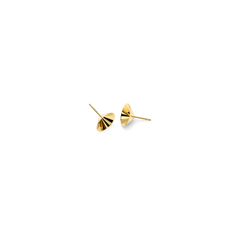 LEAF stud earrings in 18K yellow gold, M
